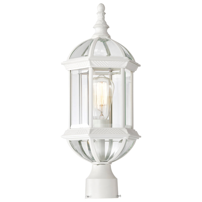 SATCO/NUVO Boxwood 1-Light 19 Inch Outdoor Post With Clear Beveled Glass (60-4974)