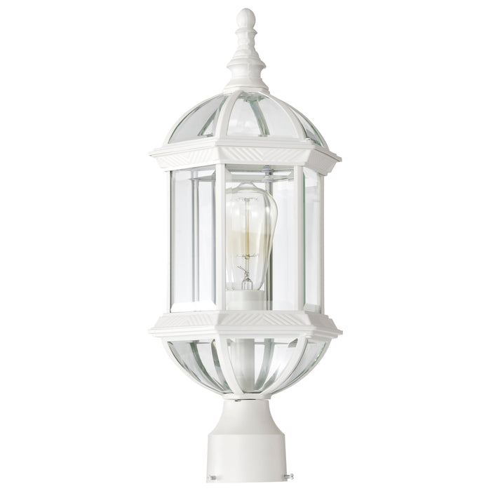 SATCO/NUVO Boxwood 1-Light 19 Inch Outdoor Post With Clear Beveled Glass (60-4974)