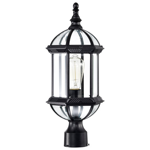 SATCO/NUVO Boxwood 1-Light 19 Inch Outdoor Post With Clear Beveled Glass (60-4976)