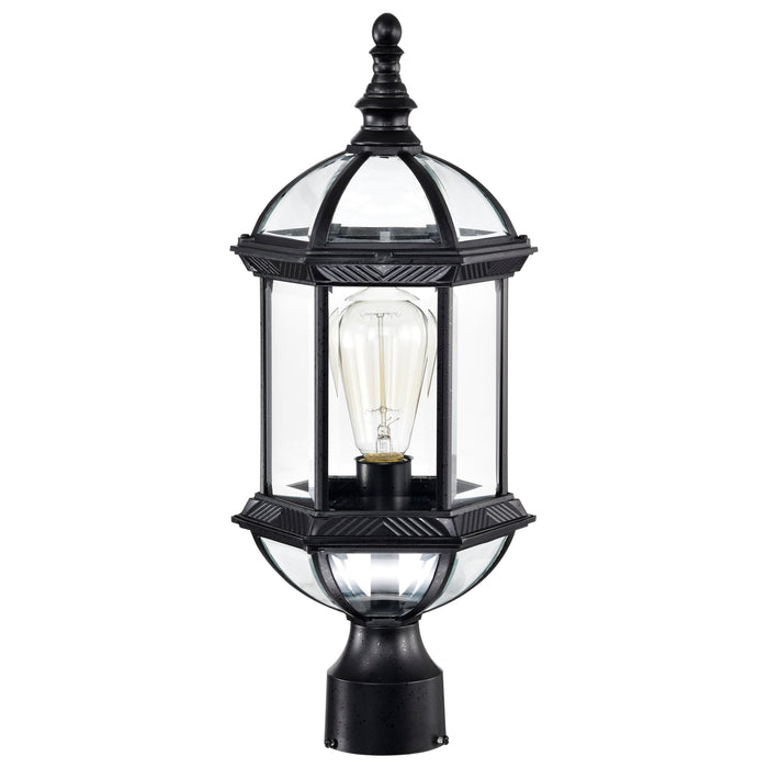 SATCO/NUVO Boxwood 1-Light 19 Inch Outdoor Post With Clear Beveled Glass (60-4976)