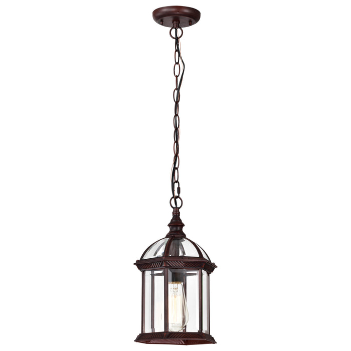SATCO/NUVO Boxwood 1-Light 14 Inch Outdoor Hanging With Clear Beveled Glass (60-4978)