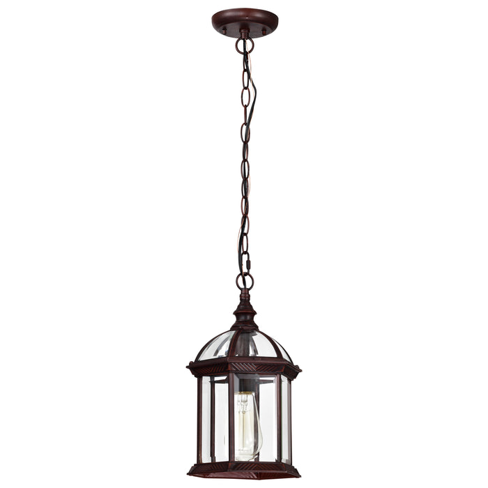 SATCO/NUVO Boxwood 1-Light 14 Inch Outdoor Hanging With Clear Beveled Glass (60-4978)