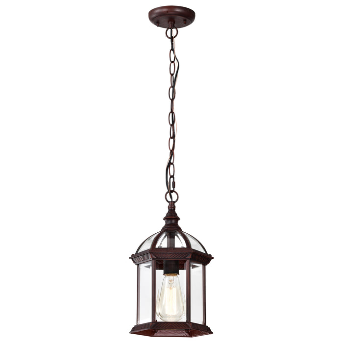 SATCO/NUVO Boxwood 1-Light 14 Inch Outdoor Hanging With Clear Beveled Glass (60-4978)