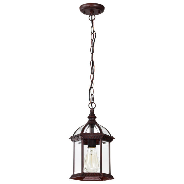 SATCO/NUVO Boxwood 1-Light 14 Inch Outdoor Hanging With Clear Beveled Glass (60-4978)