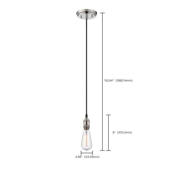SATCO/NUVO Vintage 1-Light Pendant Vintage Lamp Included (60-5405)