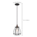 SATCO/NUVO Vintage 1-Light Caged Pendant Vintage Lamp Included (60-5501)