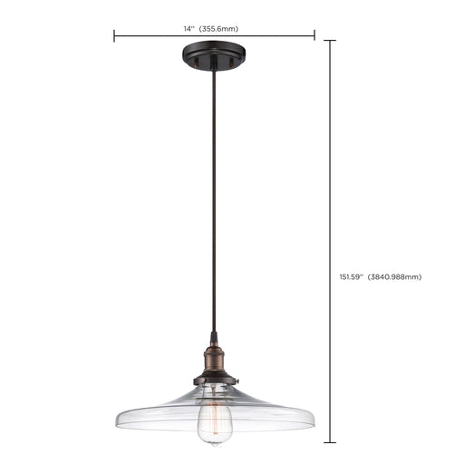 SATCO/NUVO Vintage 1-Light Pendant With Clear Glass Vintage Lamp Included (60-5507)