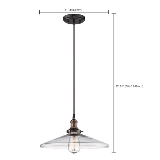 SATCO/NUVO Vintage 1-Light Pendant With Clear Glass Vintage Lamp Included (60-5508)