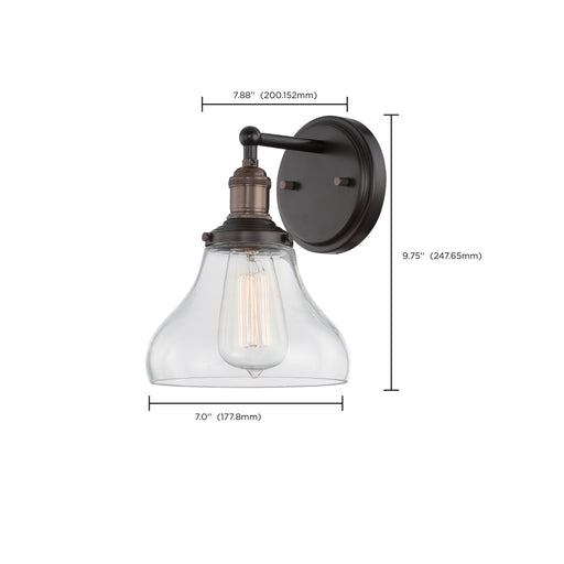 SATCO/NUVO Vintage 1-Light Sconce With Clear Glass Vintage Lamp Included (60-5513)