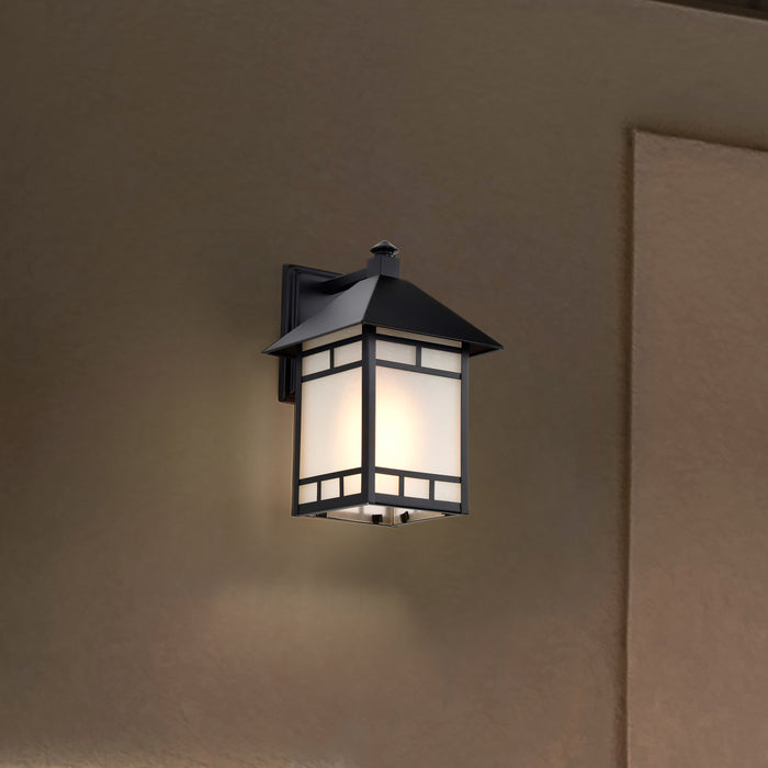 SATCO/NUVO Drexel 1-Light 9 Inch Outdoor Wall Fixture With Frosted Seed Glass (60-5602)