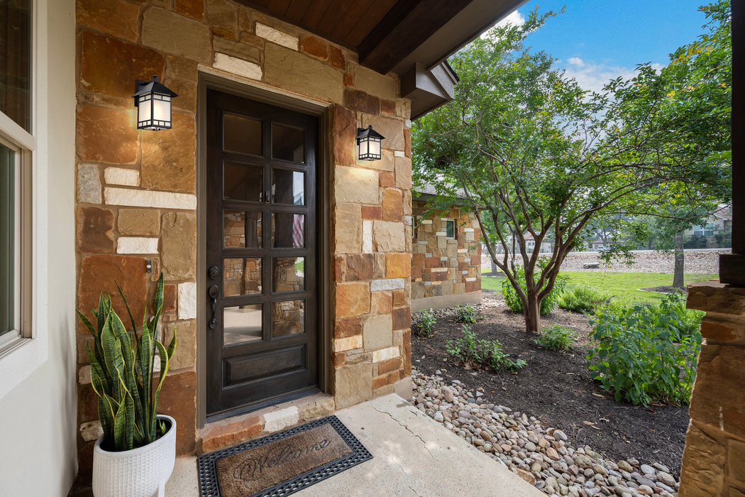 SATCO/NUVO Drexel 1-Light 9 Inch Outdoor Wall Fixture With Frosted Seed Glass (60-5602)