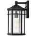 SATCO/NUVO Raiden Outdoor Small Wall Lantern 1 Light Matte Black Clear Seeded Glass (60-5760)