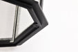 SATCO/NUVO Raiden Outdoor Small Wall Lantern 1 Light Matte Black Clear Seeded Glass (60-5760)