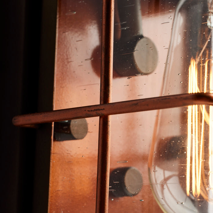 SATCO/NUVO Howell 1-Light Small Outdoor Wall Fixture With 60W Vintage Lamp Included Bronze With Copper Accents Finish (60-5831)