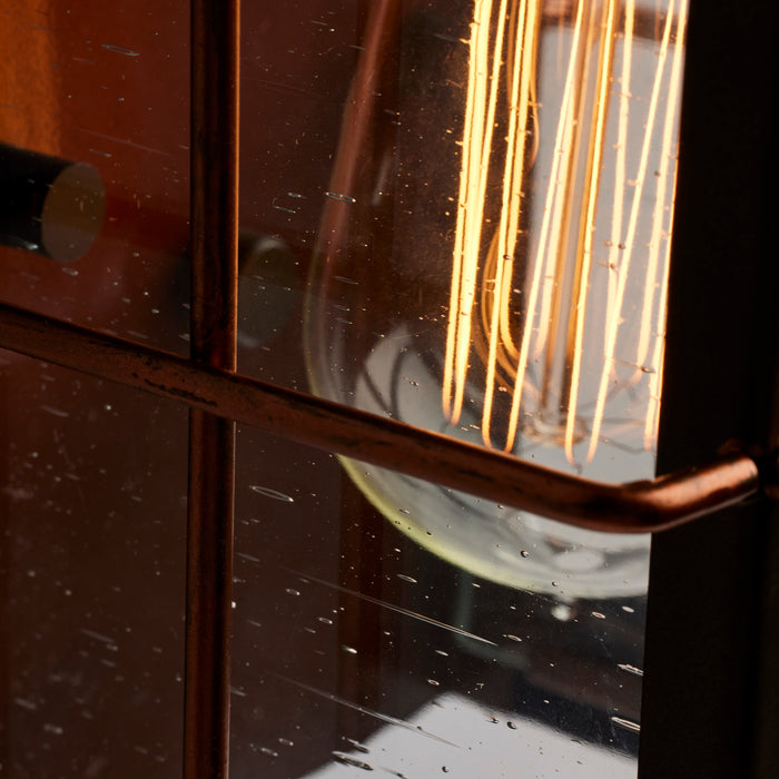 SATCO/NUVO Howell 1-Light Small Outdoor Wall Fixture With 60W Vintage Lamp Included Bronze With Copper Accents Finish (60-5831)