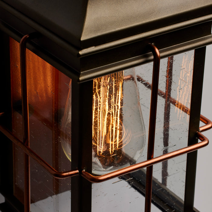 SATCO/NUVO Howell 1-Light Small Outdoor Wall Fixture With 60W Vintage Lamp Included Bronze With Copper Accents Finish (60-5831)