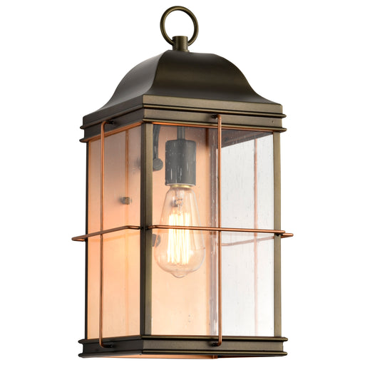 SATCO/NUVO Howell 1-Light Large Outdoor Wall Fixture With 60W Vintage Lamp Included Bronze With Copper Accents Finish (60-5833)