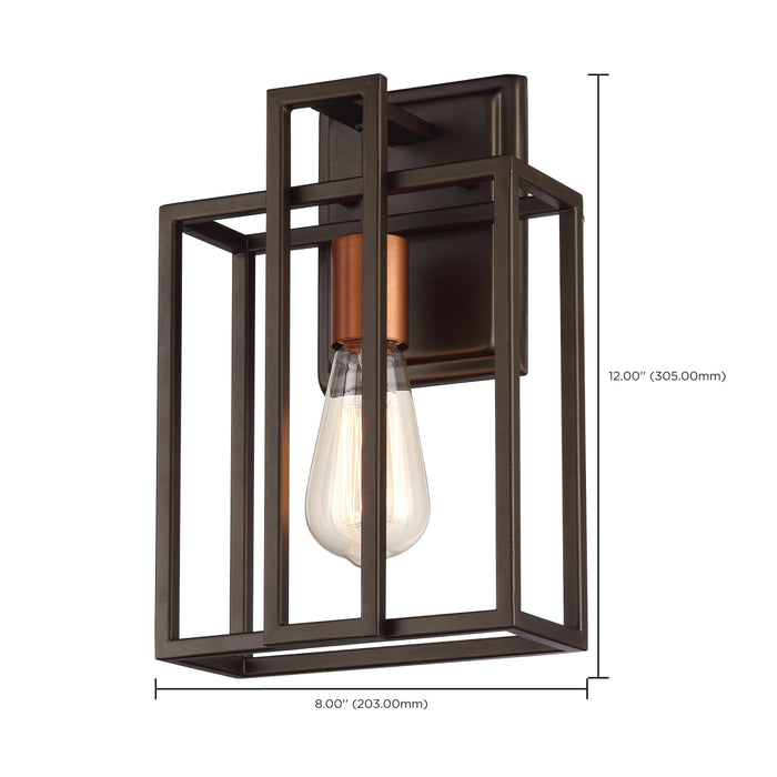 SATCO/NUVO Lake 1-Light Wall Sconce Bronze With Copper Accents Finish (60-5851)