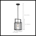 SATCO/NUVO Lake 1-Light Miniature Pendant Iron Black With Brushed Nickel Accents Finish (60-5860)