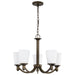 SATCO/NUVO Laguna 5-Light Hanging Fixture With White Glass (60-5925)