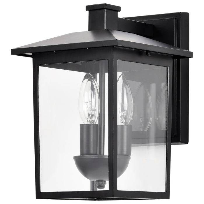 SATCO/NUVO Jamesport Outdoor Small Wall Lantern 3 Lights Matte Black Finish Clear Glass (60-5934)