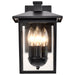 SATCO/NUVO Jamesport Outdoor Small Wall Lantern 3 Lights Matte Black Finish Clear Glass (60-5934)