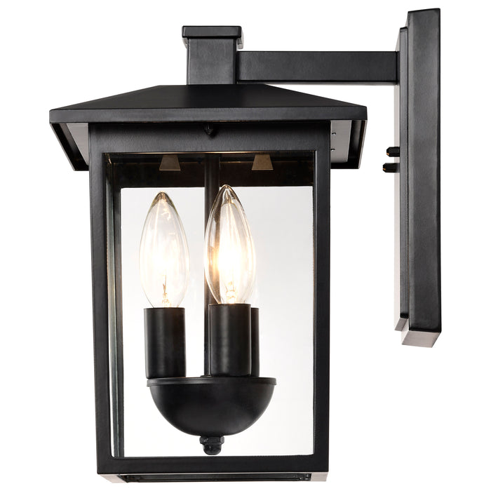 SATCO/NUVO Jamesport Outdoor Small Wall Lantern 3 Lights Matte Black Finish Clear Glass (60-5934)