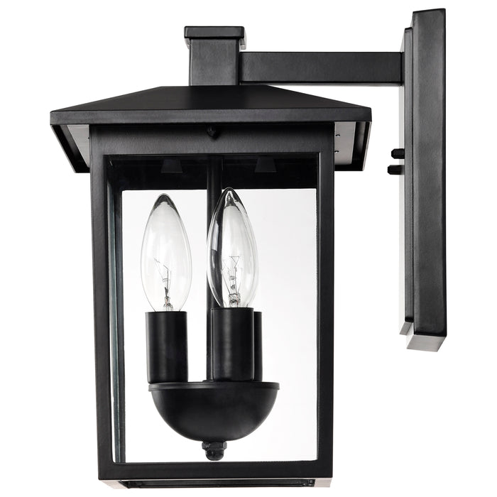 SATCO/NUVO Jamesport Outdoor Small Wall Lantern 3 Lights Matte Black Finish Clear Glass (60-5934)