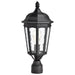 SATCO/NUVO East River Outdoor Post Lantern 1 Light Matte Black Finish Clear Water Glass (60-5943)
