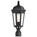 SATCO/NUVO East River Outdoor Post Lantern 1 Light Matte Black Finish Clear Water Glass (60-5943)