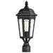 SATCO/NUVO East River Outdoor Post Lantern 1 Light Matte Black Finish Clear Water Glass (60-5943)
