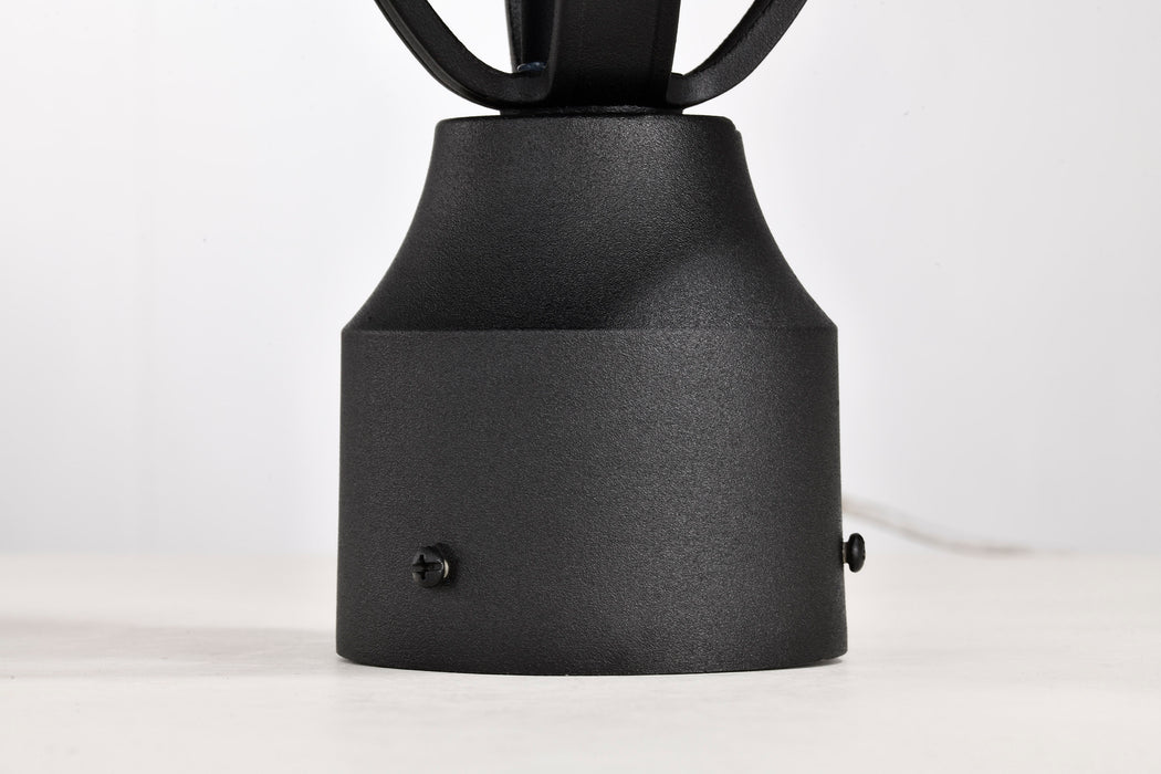 SATCO/NUVO East River Outdoor Post Lantern 1 Light Matte Black Finish Clear Water Glass (60-5943)