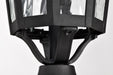 SATCO/NUVO East River Outdoor Post Lantern 1 Light Matte Black Finish Clear Water Glass (60-5943)