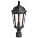 SATCO/NUVO East River Outdoor Post Lantern 1 Light Matte Black Finish Clear Water Glass (60-5943)