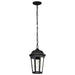 SATCO/NUVO East River Outdoor Hanging Lantern 1 Light Matte Black Finish Clear Water Glass (60-5944)