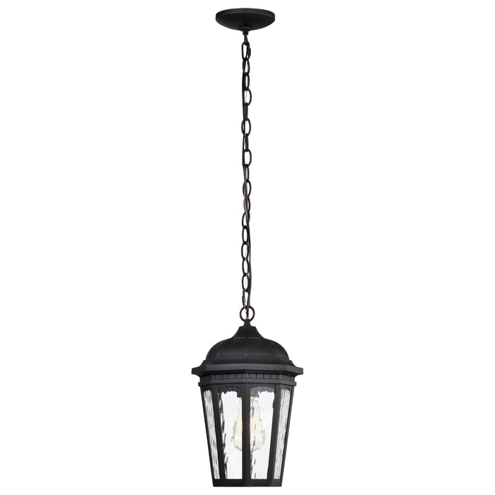 SATCO/NUVO East River Outdoor Hanging Lantern 1 Light Matte Black Finish Clear Water Glass (60-5944)