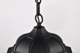 SATCO/NUVO East River Outdoor Hanging Lantern 1 Light Matte Black Finish Clear Water Glass (60-5944)