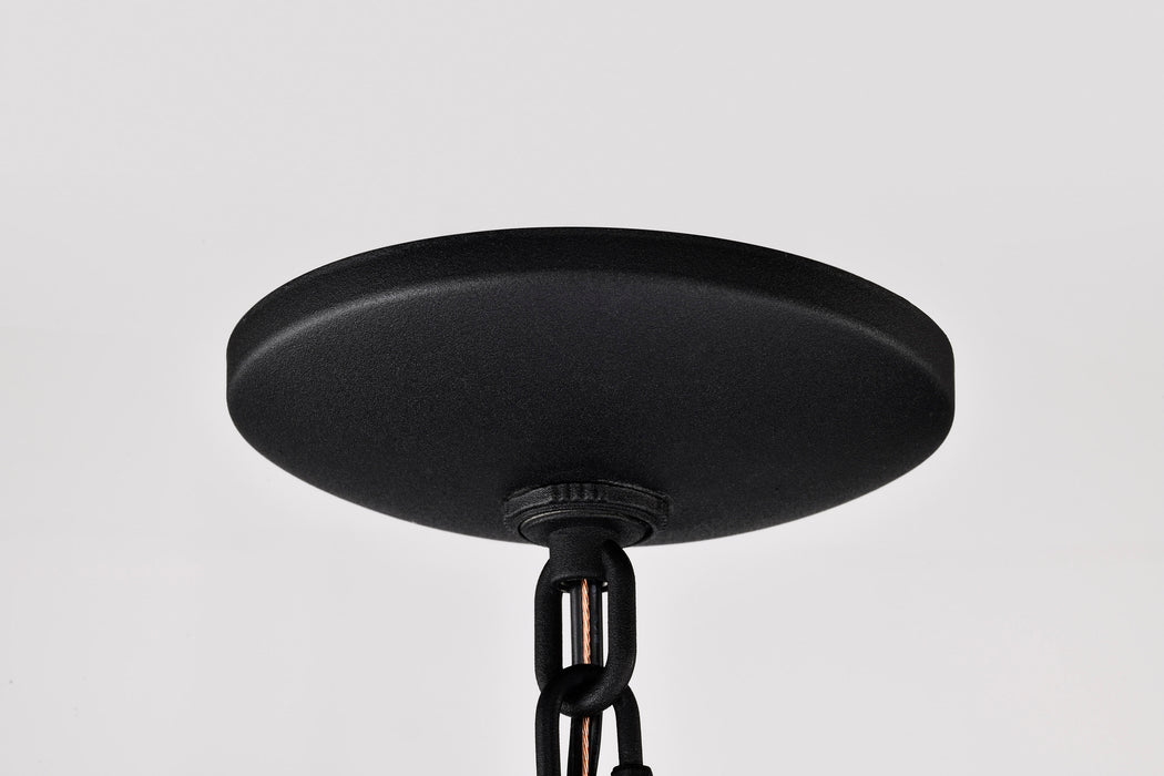 SATCO/NUVO East River Outdoor Hanging Lantern 1 Light Matte Black Finish Clear Water Glass (60-5944)