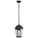 SATCO/NUVO East River Outdoor Hanging Lantern 1 Light Matte Black Finish Clear Water Glass (60-5944)