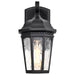 SATCO/NUVO East River Outdoor Small Wall Lantern 1 Light Matte Black Finish Clear Water Glass (60-5945)