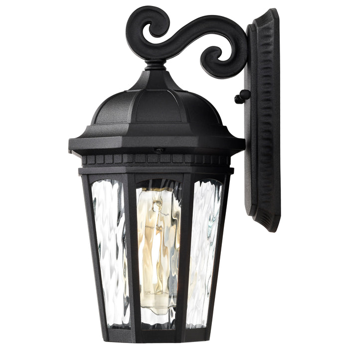 SATCO/NUVO East River Outdoor Small Wall Lantern 1 Light Matte Black Finish Clear Water Glass (60-5945)