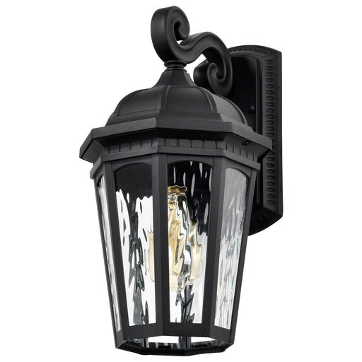 SATCO/NUVO East River Outdoor Large Wall Lantern 1 Light Matte Black Finish Clear Water Glass (60-5946)