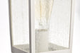SATCO/NUVO Cove Neck Outdoor Large Post Lantern 1 Light White Finish Clear Seeded Glass (60-5951)