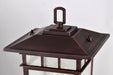 SATCO/NUVO Cove Neck Outdoor Large Post Lantern 1 Light Rustic Bronze Finish Clear Seeded Glass (60-5952)