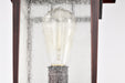 SATCO/NUVO Cove Neck Outdoor Large Post Lantern 1 Light Rustic Bronze Finish Clear Seeded Glass (60-5952)