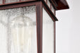 SATCO/NUVO Cove Neck Outdoor Large Post Lantern 1 Light Rustic Bronze Finish Clear Seeded Glass (60-5952)