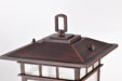 SATCO/NUVO Cove Neck Outdoor Large Post Lantern 1 Light Rustic Bronze Finish Clear Seeded Glass (60-5952)