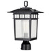 SATCO/NUVO Cove Neck Outdoor Large Post Lantern 1 Light Textured Black Finish Clear Seeded Glass (60-5953)