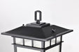 SATCO/NUVO Cove Neck Outdoor Large Post Lantern 1 Light Textured Black Finish Clear Seeded Glass (60-5953)