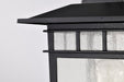SATCO/NUVO Cove Neck Outdoor Large Post Lantern 1 Light Textured Black Finish Clear Seeded Glass (60-5953)